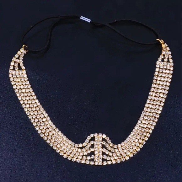 Elastic Rhinestone Chain Headband - Picture 9 of 9